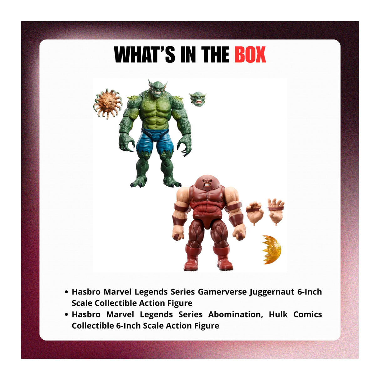 Hasbro Marvel Legends Series Juggernaut and Hulk 6-Inch Action Figures Bundle
