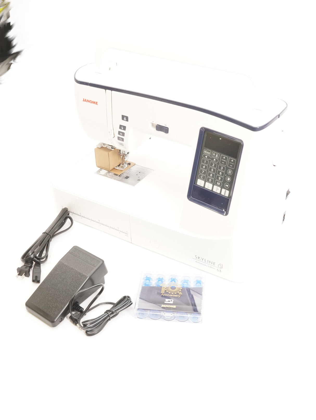 Janome Skyline S3 Anniversary Edition Sewing Machine (White) (Used)