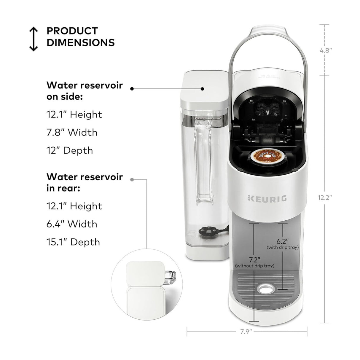 Keurig K-Supreme Single Serve K-Cup Pod Coffee Maker (White)