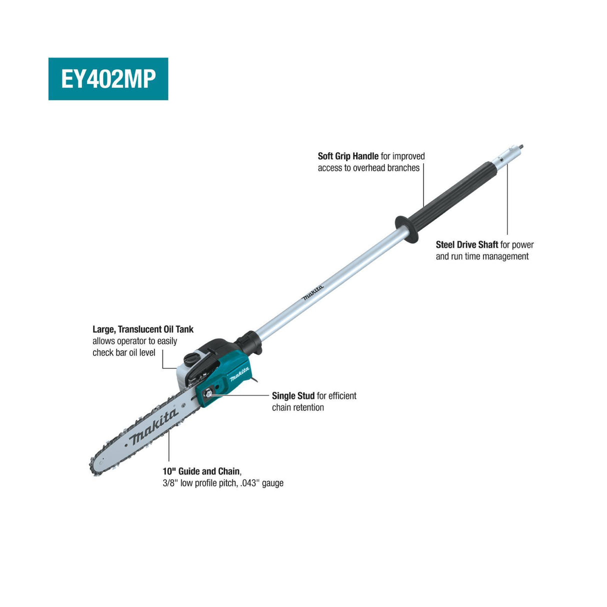 Makita XUX02SM1X6 18V LXT Brushless Couple Shaft Power Head Kit (4.0Ah)