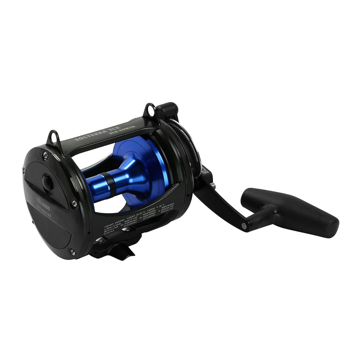 Okuma Solterra SLX-50WIIb Two Speed Lever Drag Reel (600yds-60lb, Black)