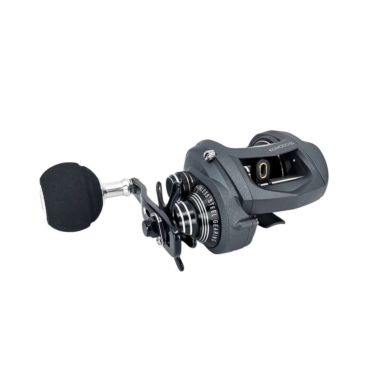 Okuma Komodo SS Large Capacity Low Profile Baitcaster (Left-Hand, Power Handle)