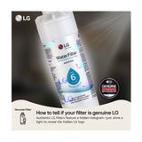 LG Genuine LT600P 6 Month/300 Gal Replacement Refrigerator Water Filter (White)