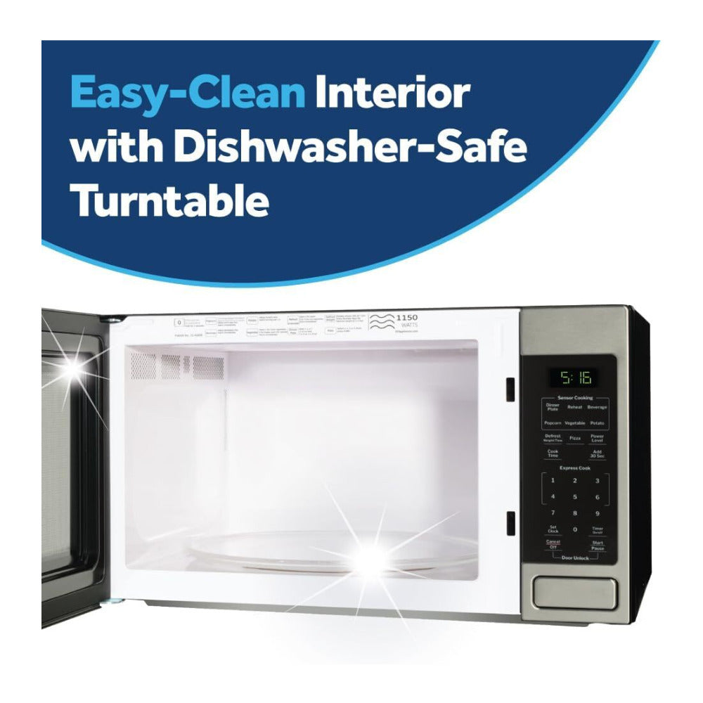 GE Countertop 1.6 Cubic Ft Microwave Oven (White)