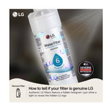 LG Genuine LT800P 6 Mos/200 Gal Replacement Refrigerator Water Filter (2-Pack)