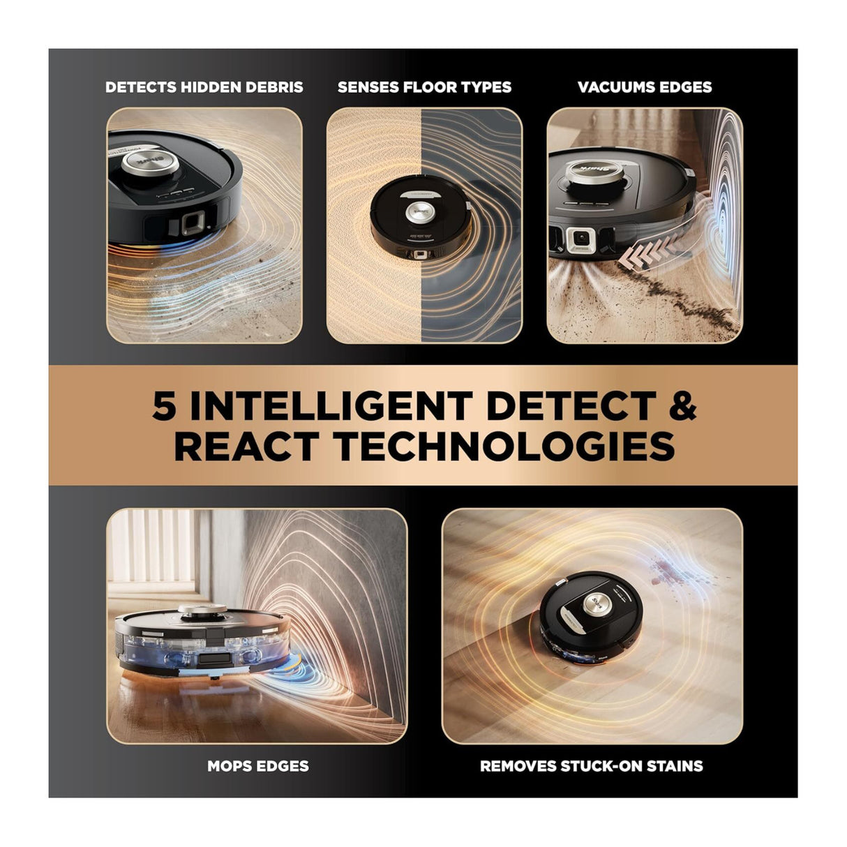 Shark Robot Vacuum and Mop Combo Self-Emptying and Self-Refill (Black)