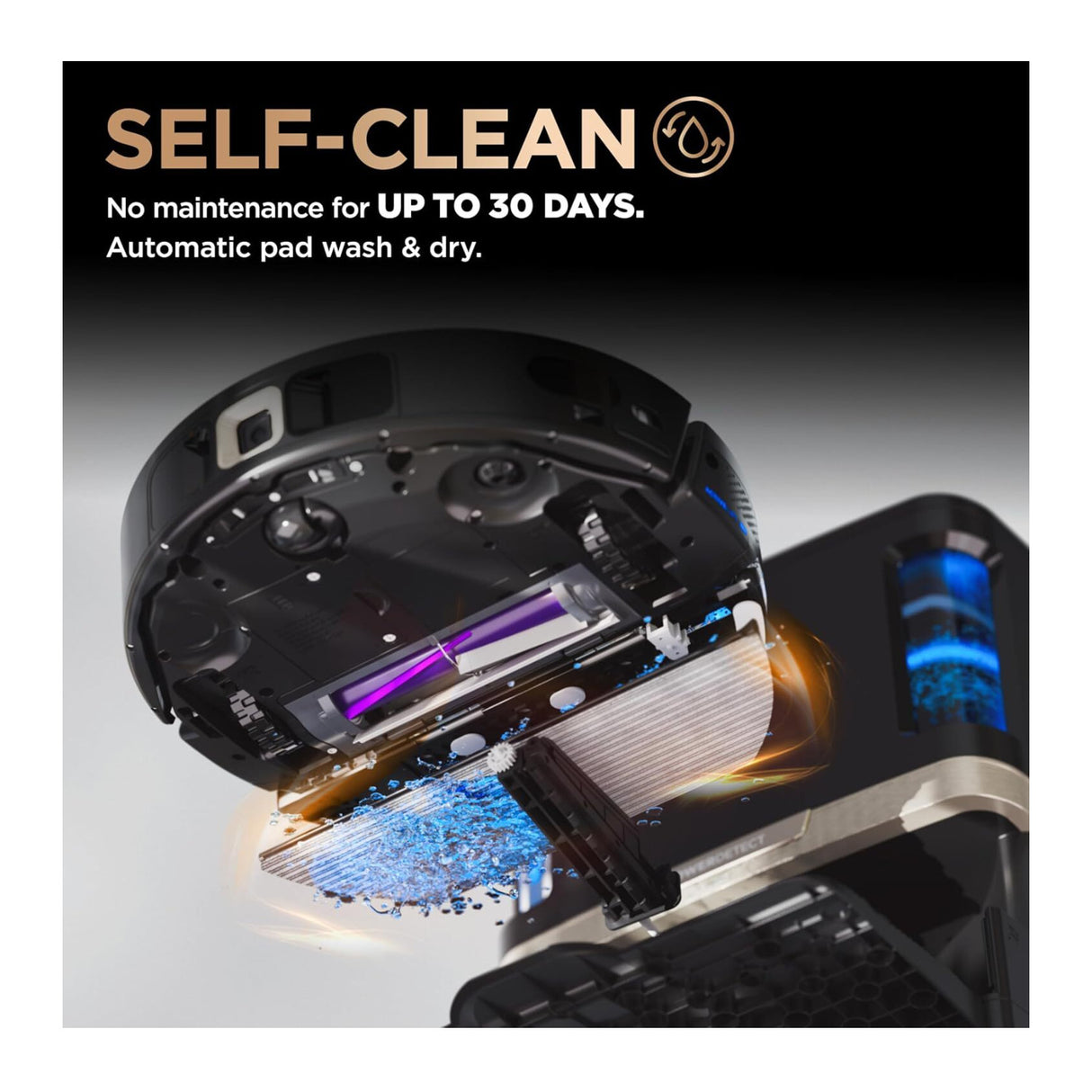 Shark Robot Vacuum and Mop Combo Self-Emptying and Self-Refill (Black)