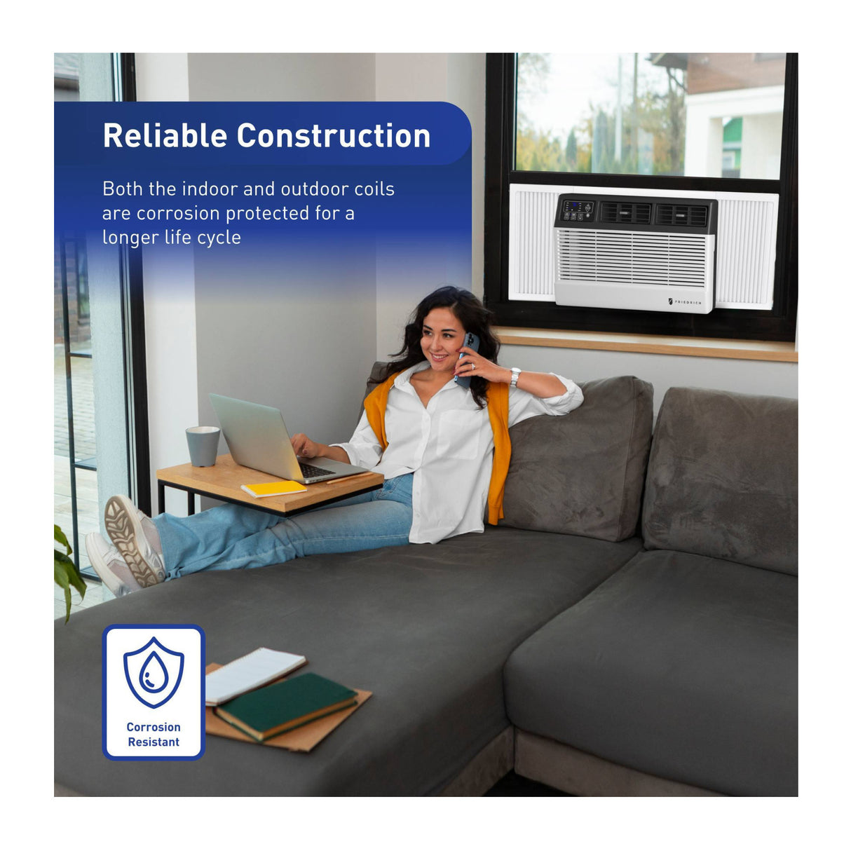 Friedrich 12K BTU R-32 Chill Premier Cool Only Smart Window Air Conditioner