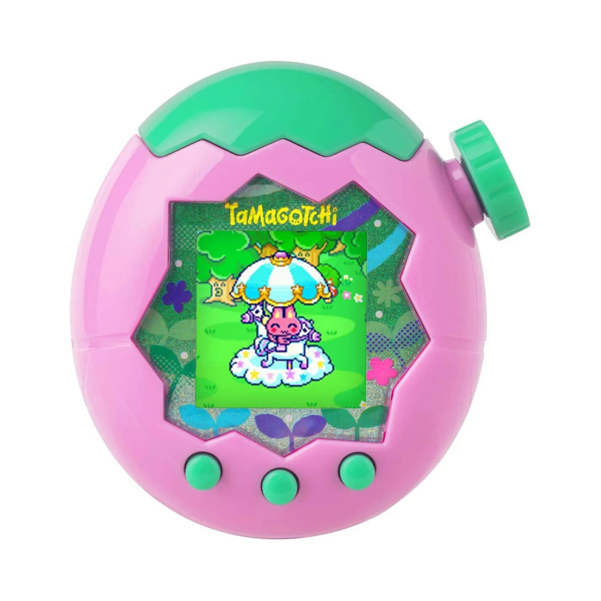 Bandai Tamagotchi Paradise - Pink Land Interactive Digital Pet Toy with Zoom Dial