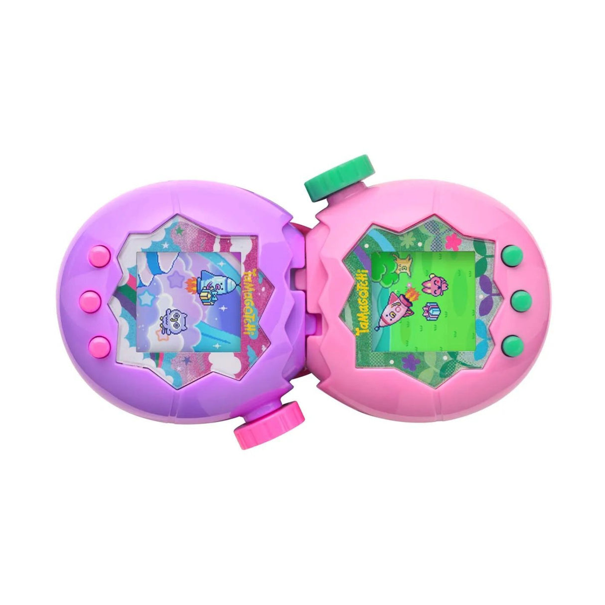 Bandai Tamagotchi Paradise - Pink Land Interactive Digital Pet Toy with Zoom Dial