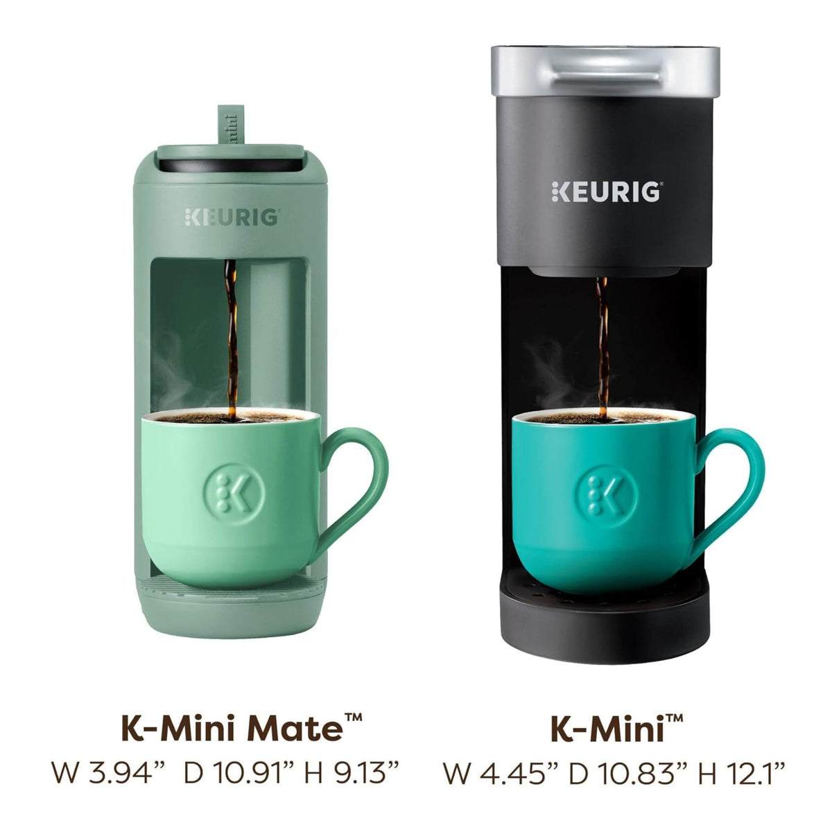 Keurig K-Mini Mate Single Serve K-Cup Pod Coffee Maker, Glamping Green (Certified Refurbished)