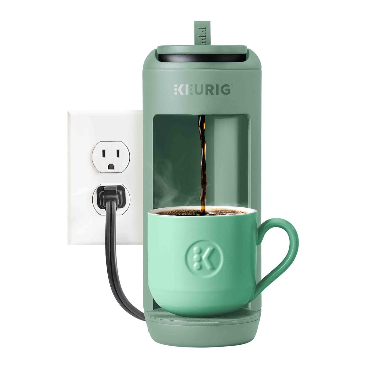 Keurig K-Mini Mate Single Serve K-Cup Pod Coffee Maker, Glamping Green (Certified Refurbished)