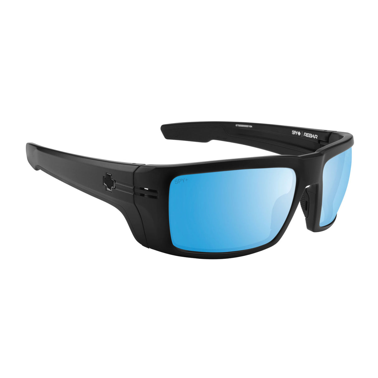 Spy Optic Rebar ANSI Sunglasses (Matte Black/Happy Boost Polar, Ice Blue Mirror)