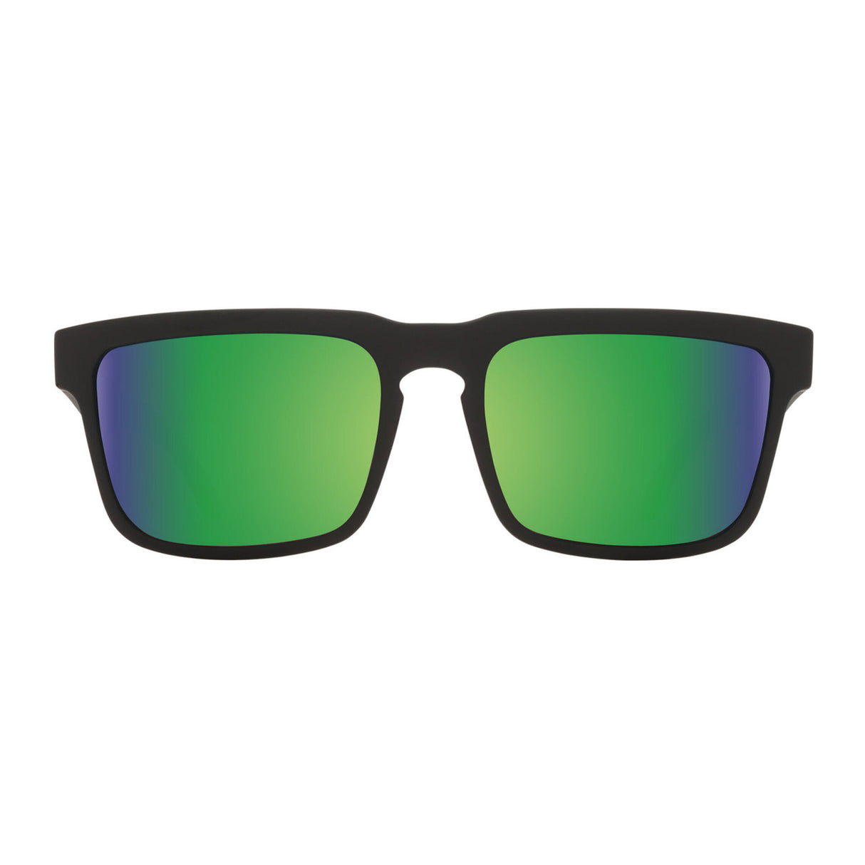 Spy Optic Helm Square Sunglasses (Matte Black/Happy Bronze Polar, Green Spectra)