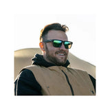 Spy Optic Helm Square Sunglasses (Matte Black/Happy Bronze Polar, Green Spectra)