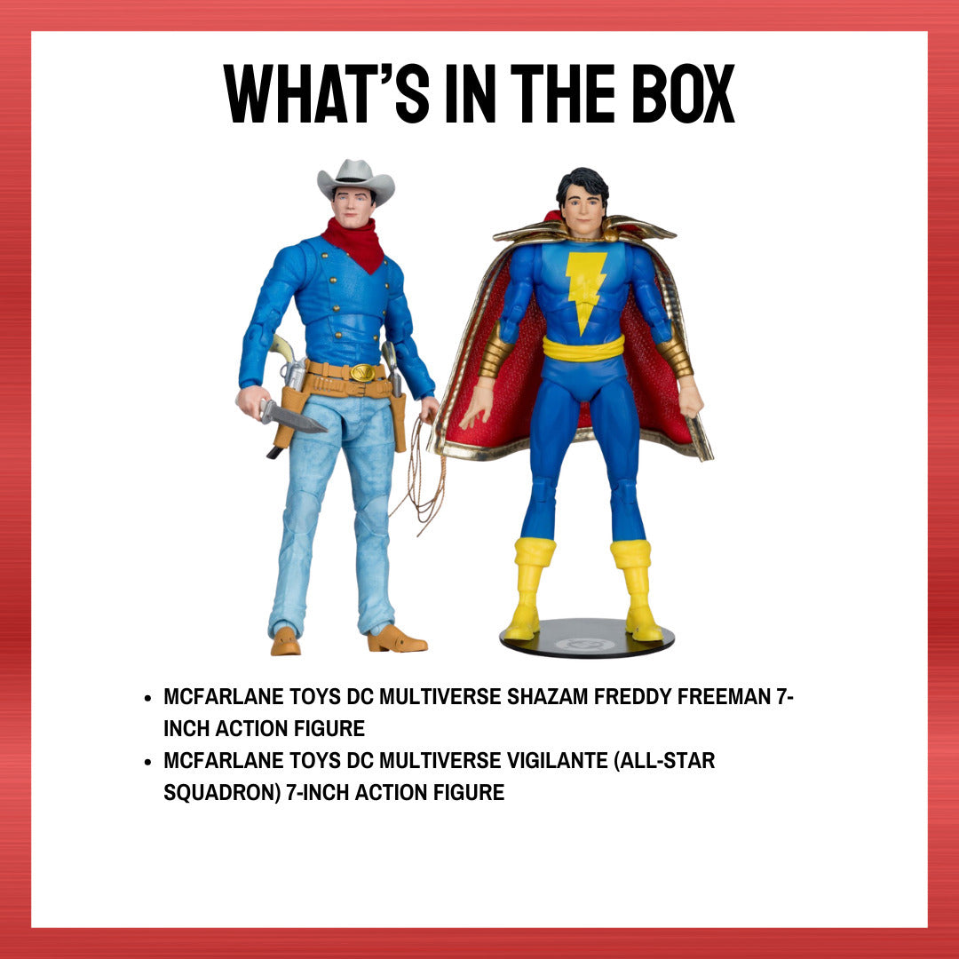 McFarlane Toys- DC Multiverse: Shazam and Vigilante 7-Inch Action Figures Bundle