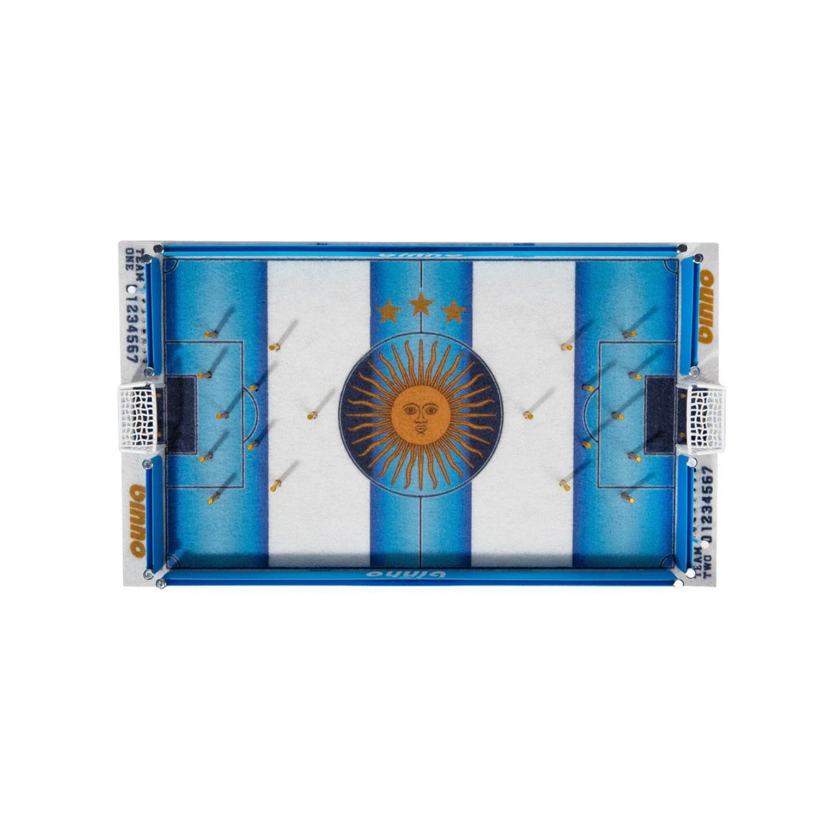 Binho Board Argentina Edition Finger Flick 2-Player Tabletop Sports Game Set