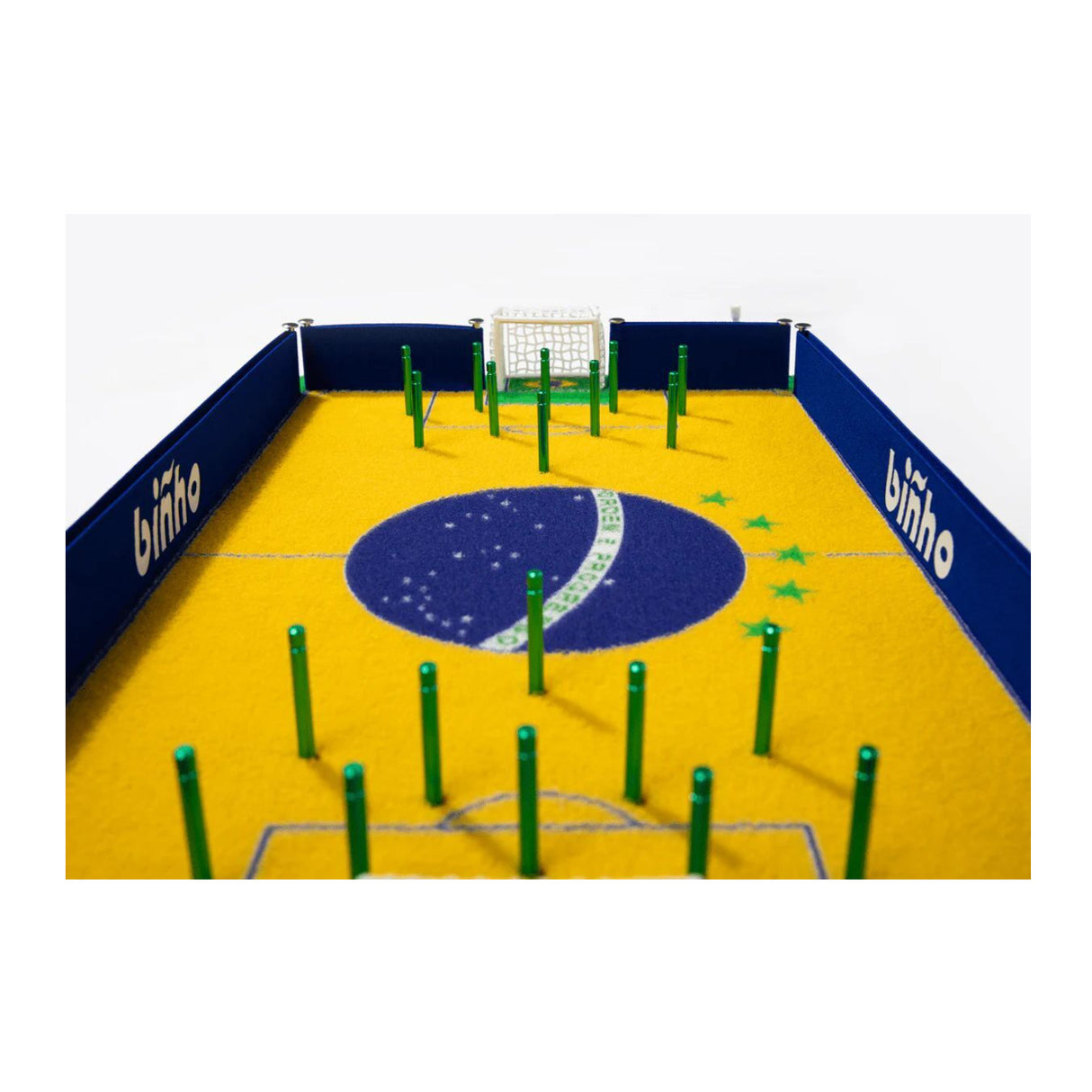 Binho Board Brazil Edition Finger Flick 2-Player Tabletop Sports Game Set