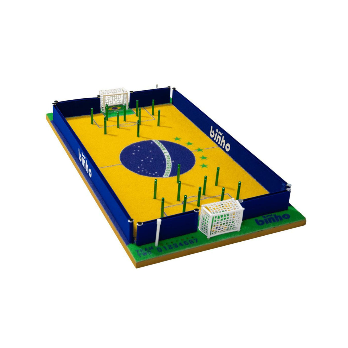 Binho Board Brazil Edition Finger Flick 2-Player Tabletop Sports Game Set