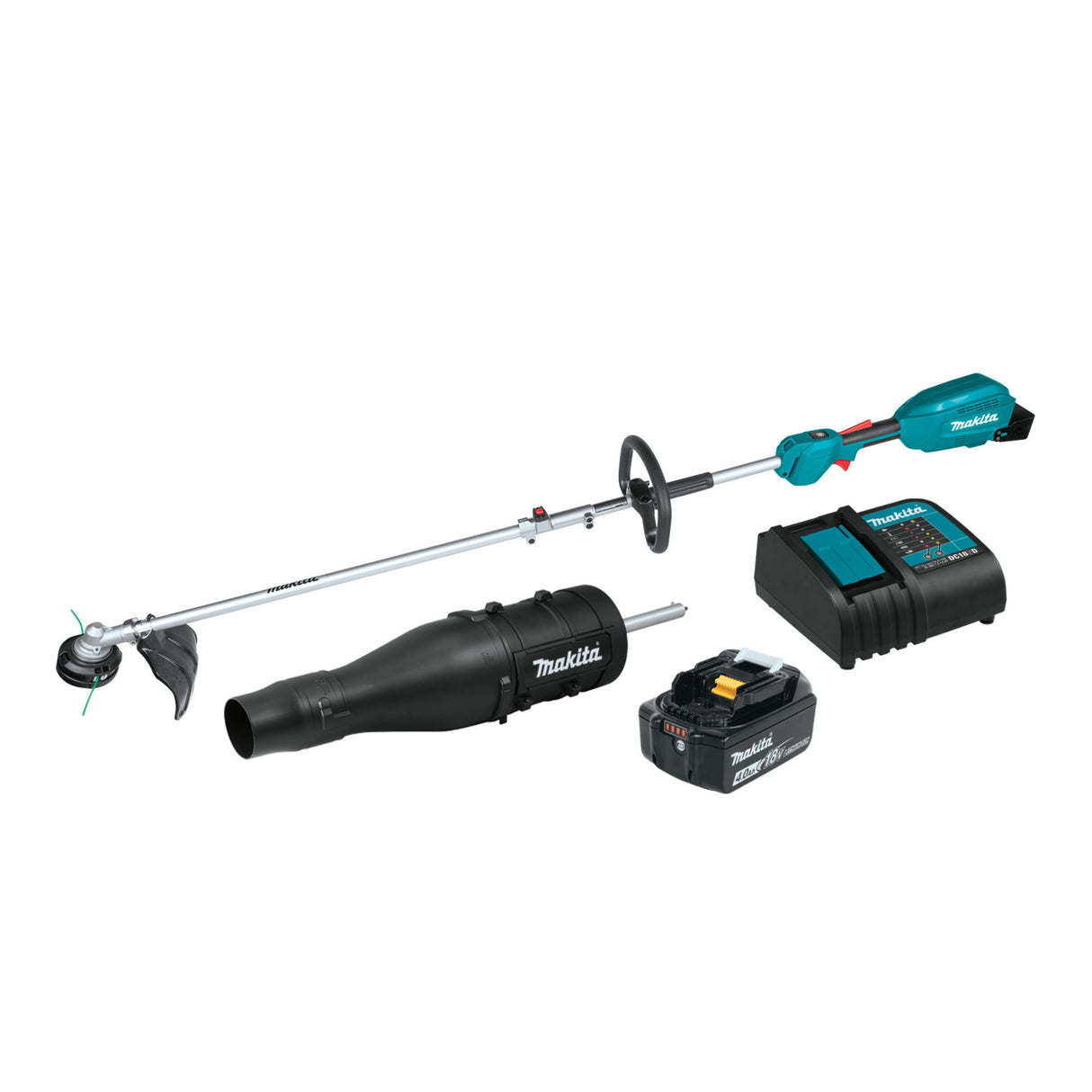 Makita XUX02SM1X3 18V LXT Brushless Power Head Kit with Trimmer and Blower (Used)
