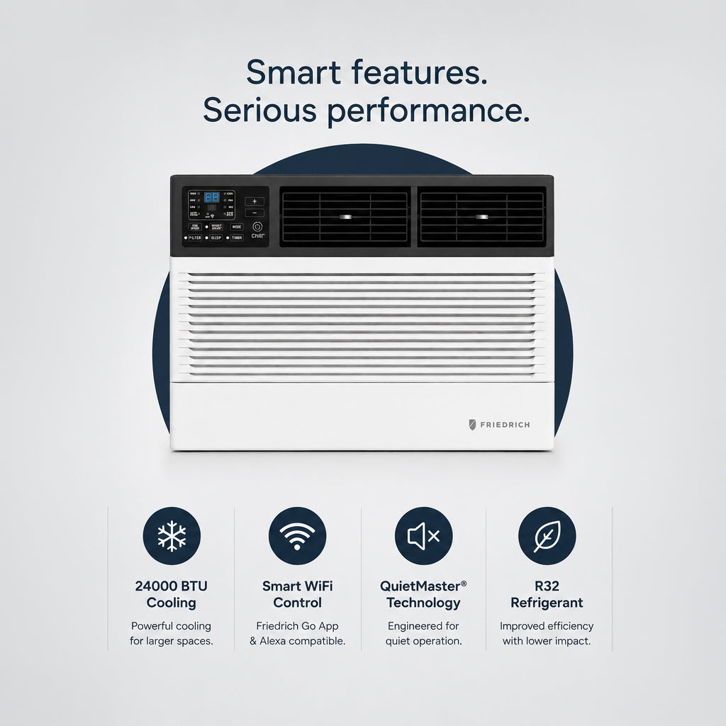 Friedrich Chill Premier Smart Window/ Wall Slide-Out Air Conditioner 24000 BTU
