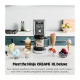 Ninja CREAMi Deluxe 11-in-1 Ice Cream Maker with 2x 24 oz XL Tubs (Silver)
