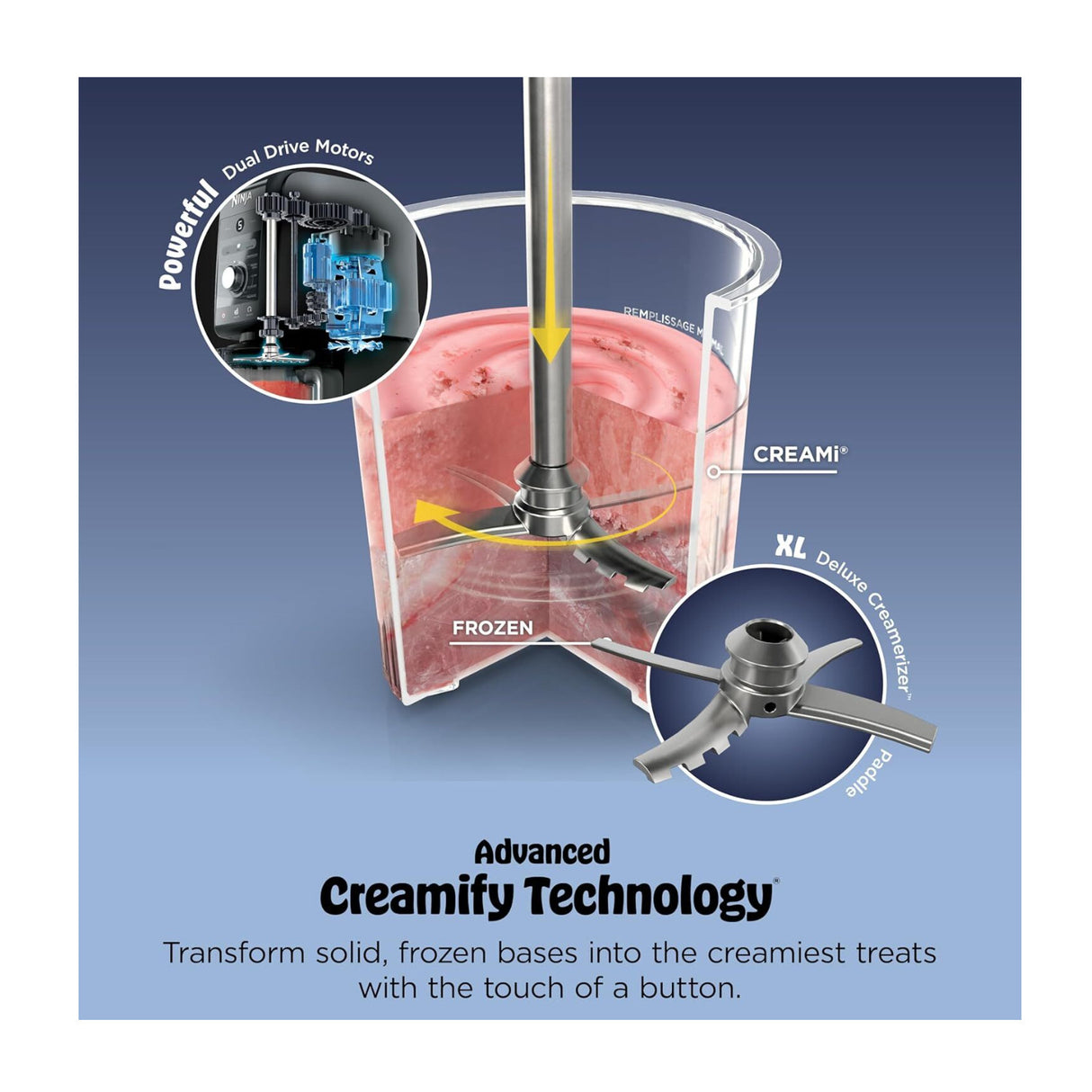Ninja CREAMi Deluxe 11-in-1 Ice Cream Maker with 2x 24 oz XL Tubs (Silver)