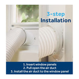GE 7000 BTU DOE SACC Smart Portable Air Conditioner with WiFi Control (White)