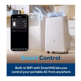 GE 7000 BTU DOE SACC Smart Portable Air Conditioner with WiFi Control (White)