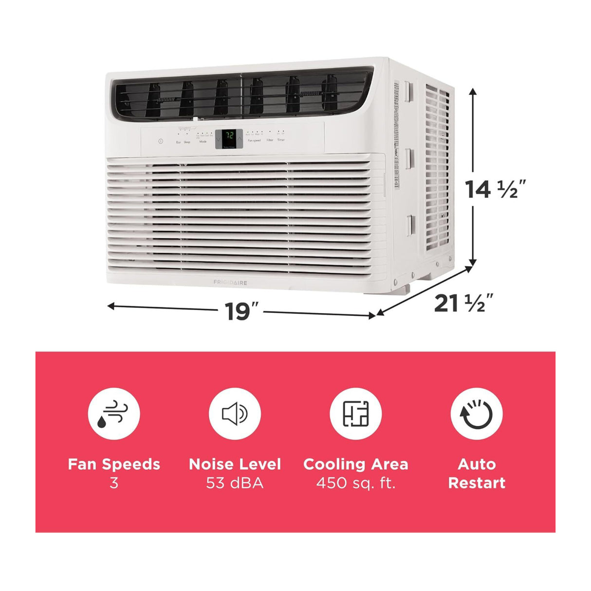 Frigidaire 10,000 BTU Window Air Conditioner with Remote and Eco Mode (White)