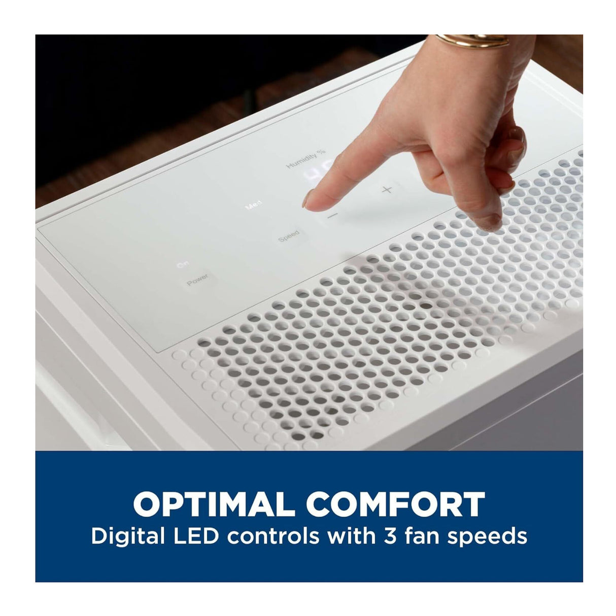 GE 50 Pint Portable Dehumidifier with Built-in Pump and Smart Dry for Wet Spaces