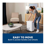 GE 50 Pint Portable Dehumidifier with Built-in Pump and Smart Dry for Wet Spaces