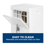 GE 50 Pint Portable Dehumidifier with Built-in Pump and Smart Dry for Wet Spaces