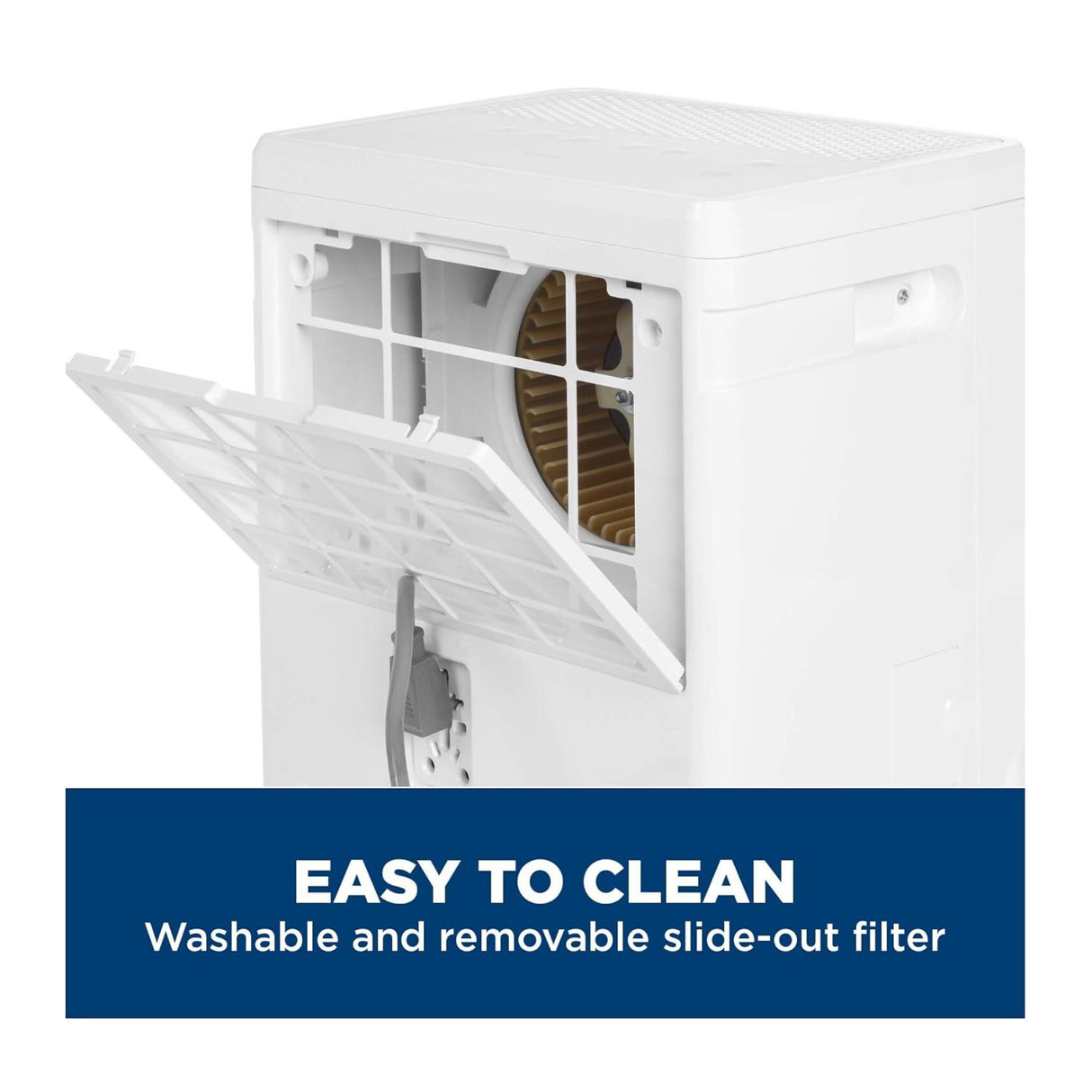GE 50 Pint Portable Dehumidifier with Smart Dry for Wet Spaces and Ultra Quiet