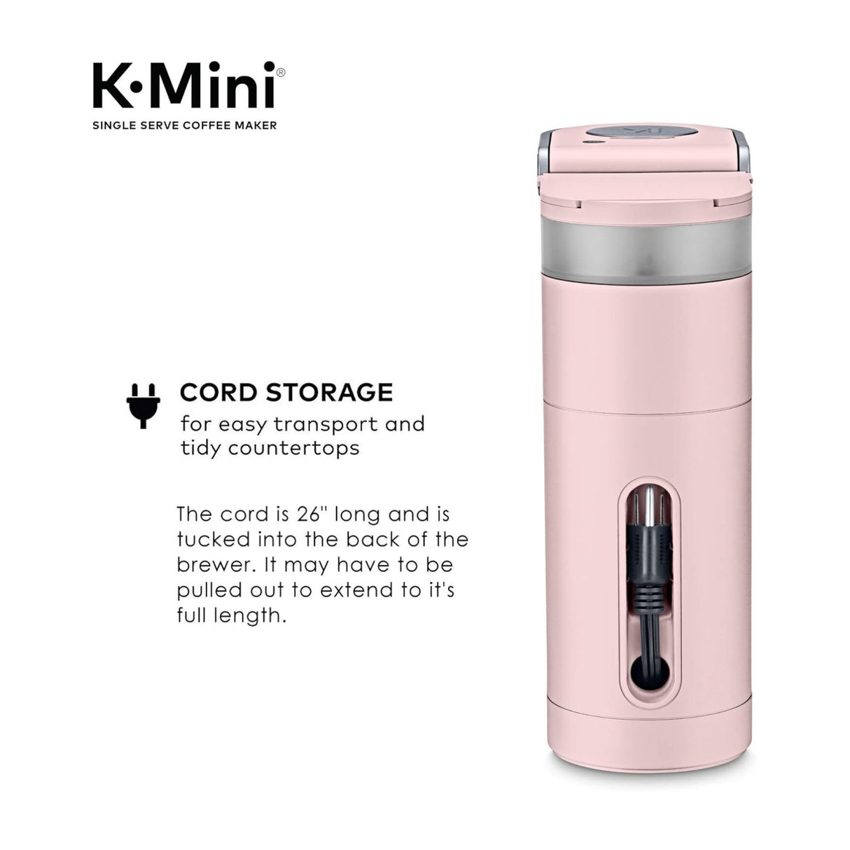 Keurig K-Mini Single Serve K-Cup Pod Coffee Maker (Dusty Rose)