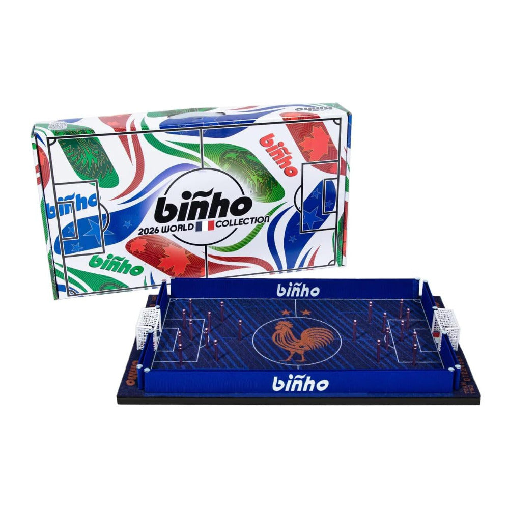 Binho Classic: France 2026 World Cup Edition Tabletop Flicking Soccer Game with Carrying Case