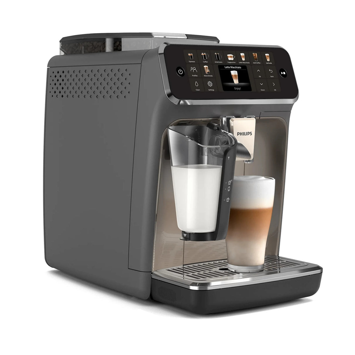 Philips EP5544/90 Automatic Espresso Machine with LatteGo System (Grey Chromed)