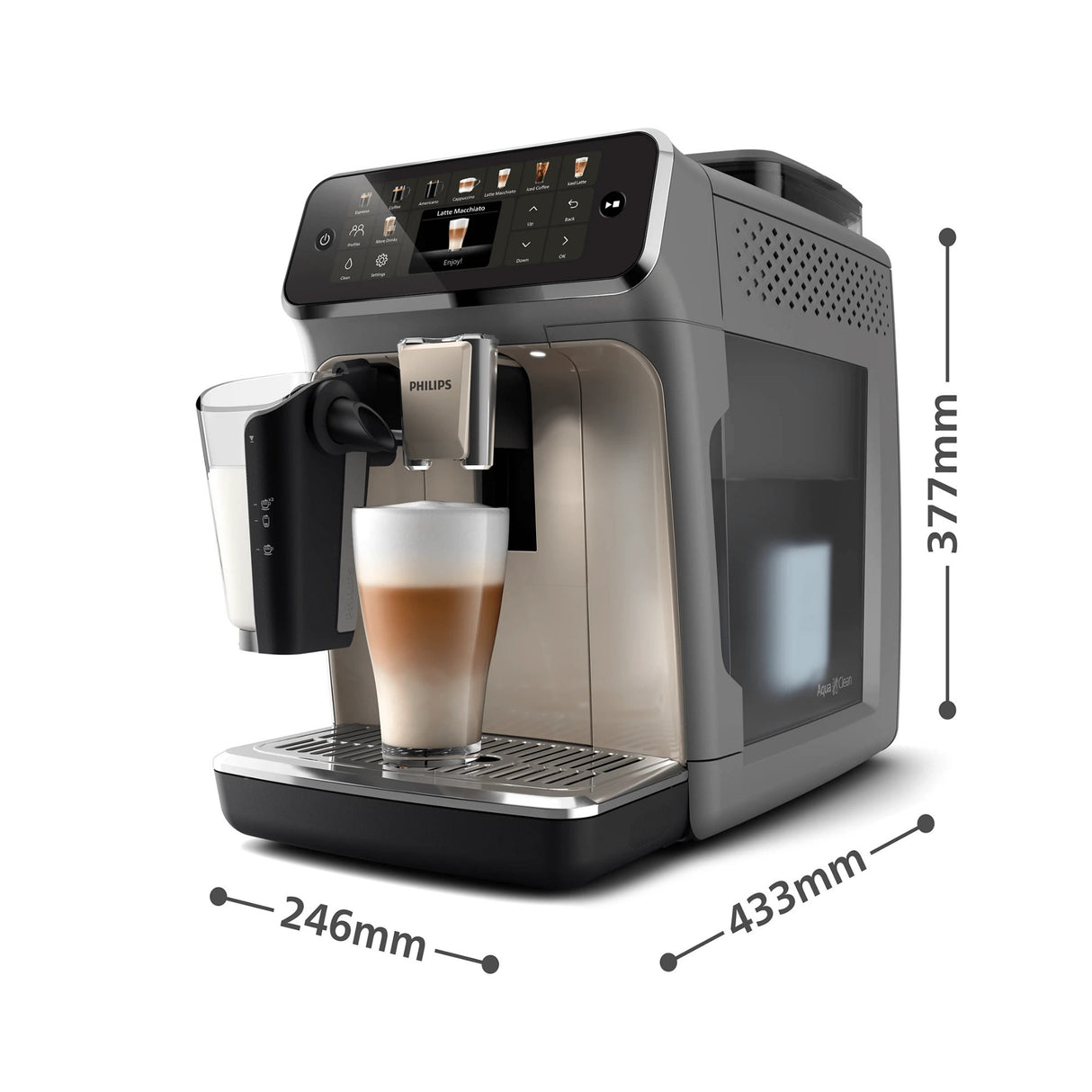 Philips EP5544/90 Automatic Espresso Machine with LatteGo System (Grey Chromed)