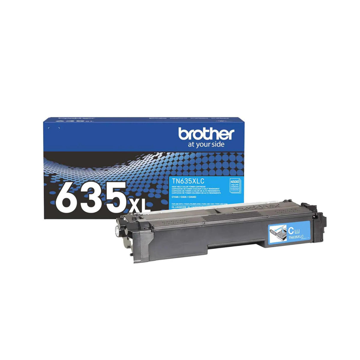 Brother TN635XL High-Yield Toner Cartridges 4-Color Bundle with 4-Port USB Hub and Flash Drive