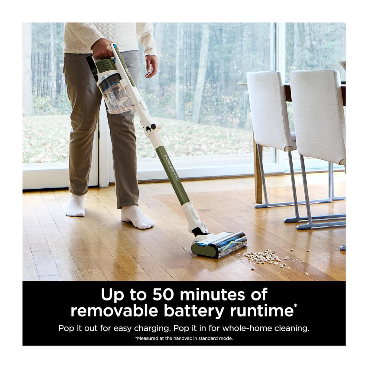 Shark PowerPro Flex Pet Plus Cordless Vacuum for Carpets & Hard Floors (Olive)