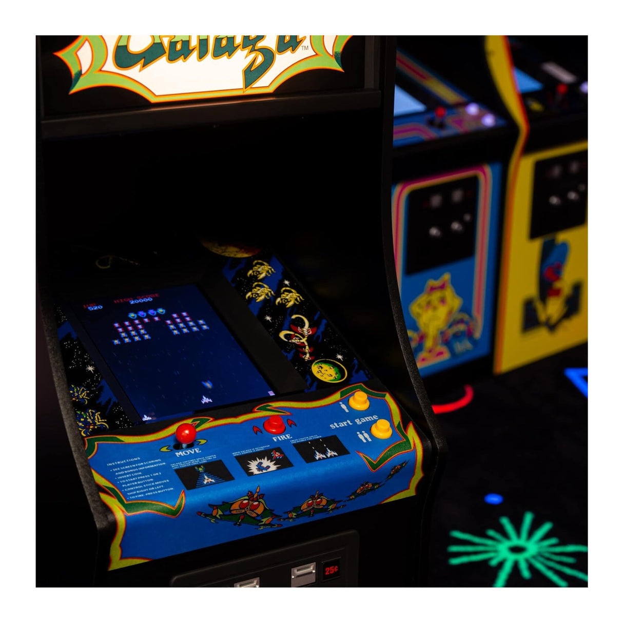 Quarter Arcades Official Galaga 1/4 Sized Mini Arcade Cabinet by Numskull