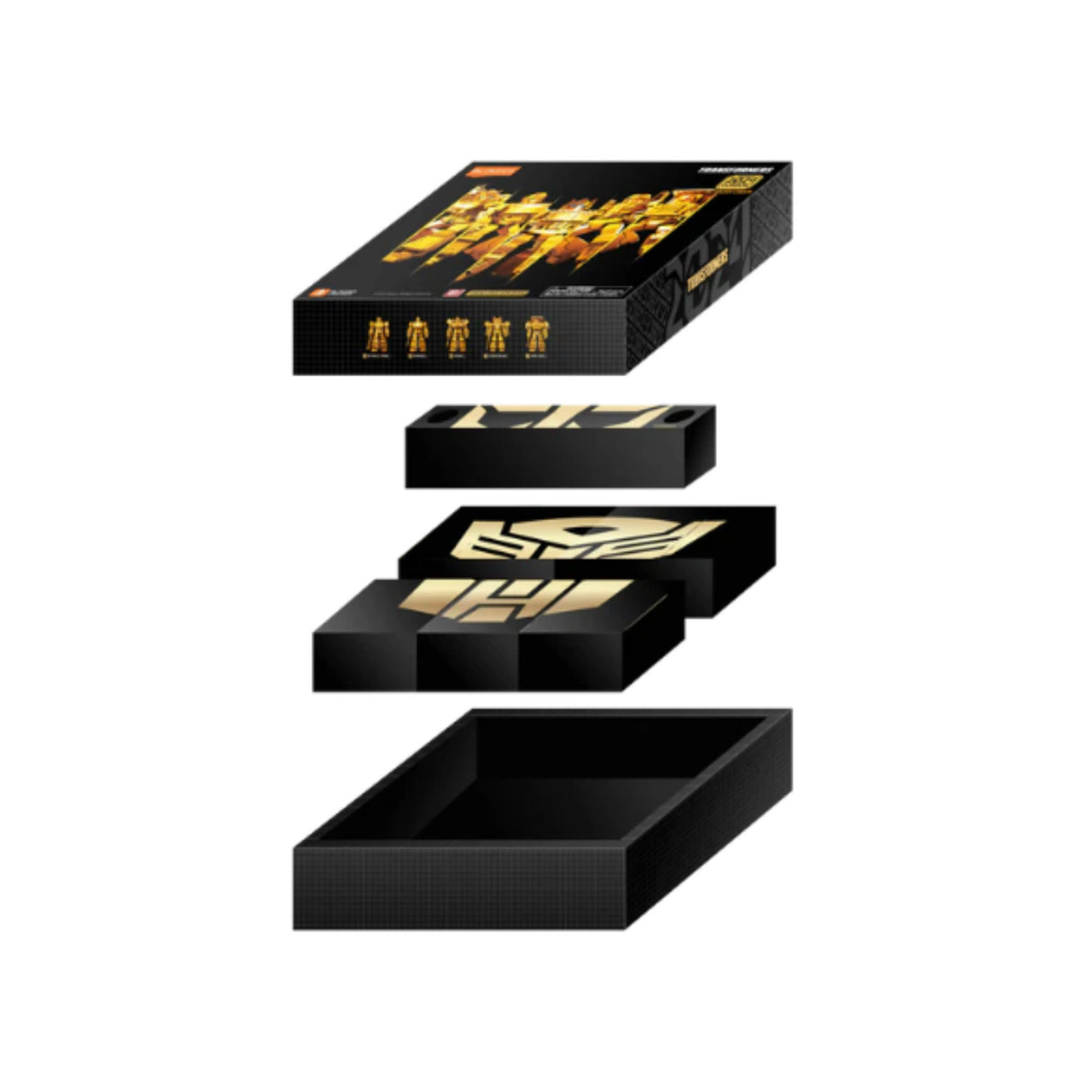 Blokees Transformers Limited Edition Golden Lagoon Model Kit Set with Gold Coated Styling (5 Pack)