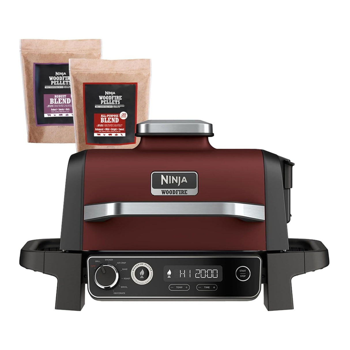 Ninja OG701 7-in-1 Woodfire Outdoor Electric Portable Grill and Smoker