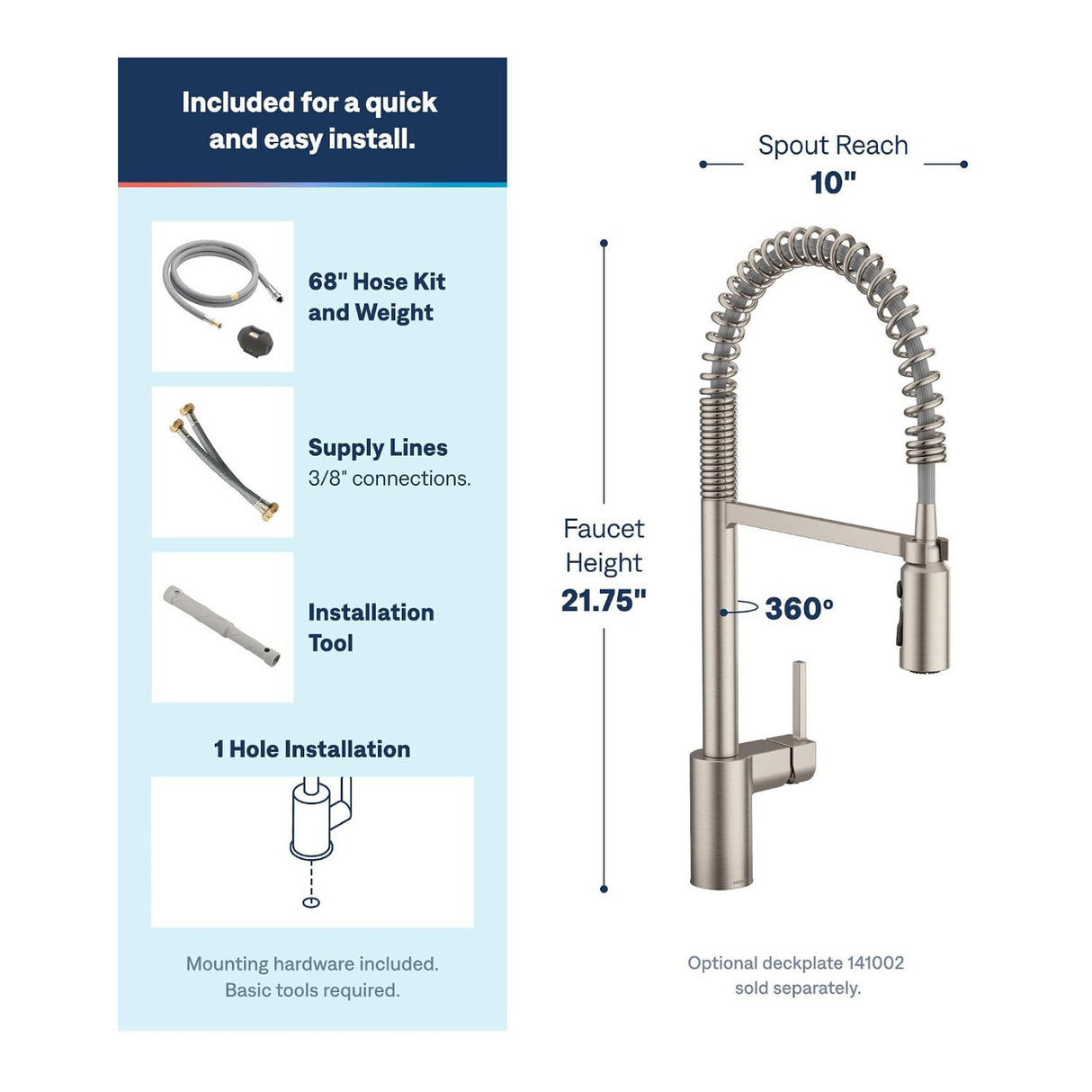 Moen Align Spot Resist Stainless Pulldown Kitchen Faucet