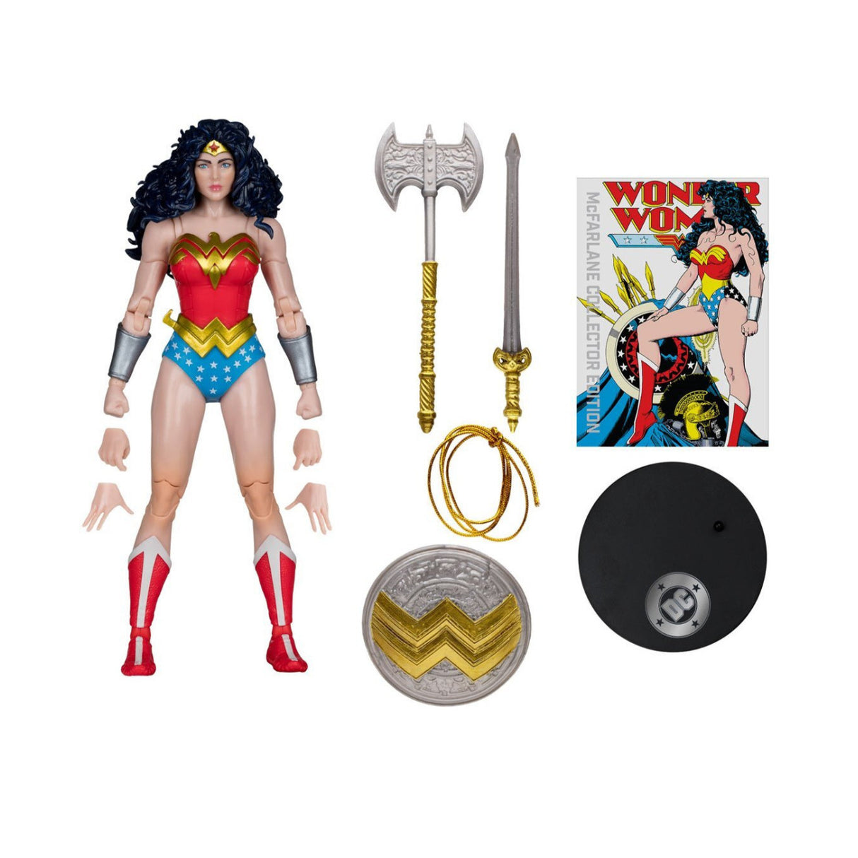 DC Classic 7-inch Wonder Woman Deluxe Collection Edition Action Figure with Accessories and Art Card
