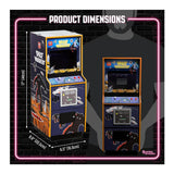 Numskull Quarter Arcades Space Invaders Mini Arcade Bundle with Miniature Bar Stool and Trash Can