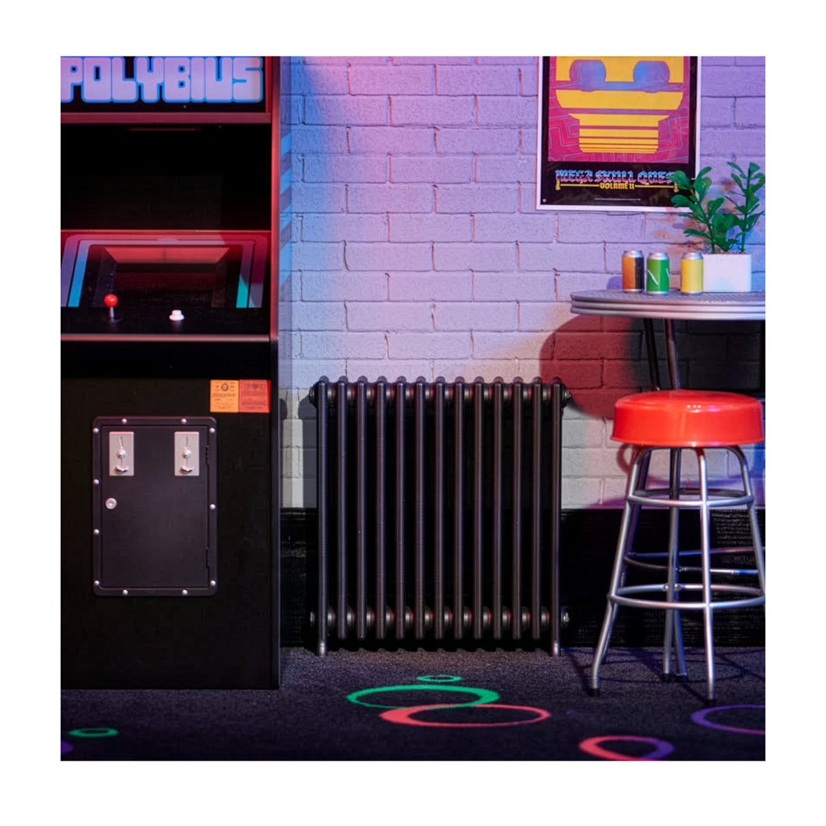 Numskull Quarter Arcades Teenage Mutant Ninja Turtles Mini Arcade Bundle with Bar Stool and Radiator