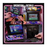 Quarter Arcades Teenage Mutant Ninja Turtles in Time Mini Arcade with Bar Stool and Mini Trash Can