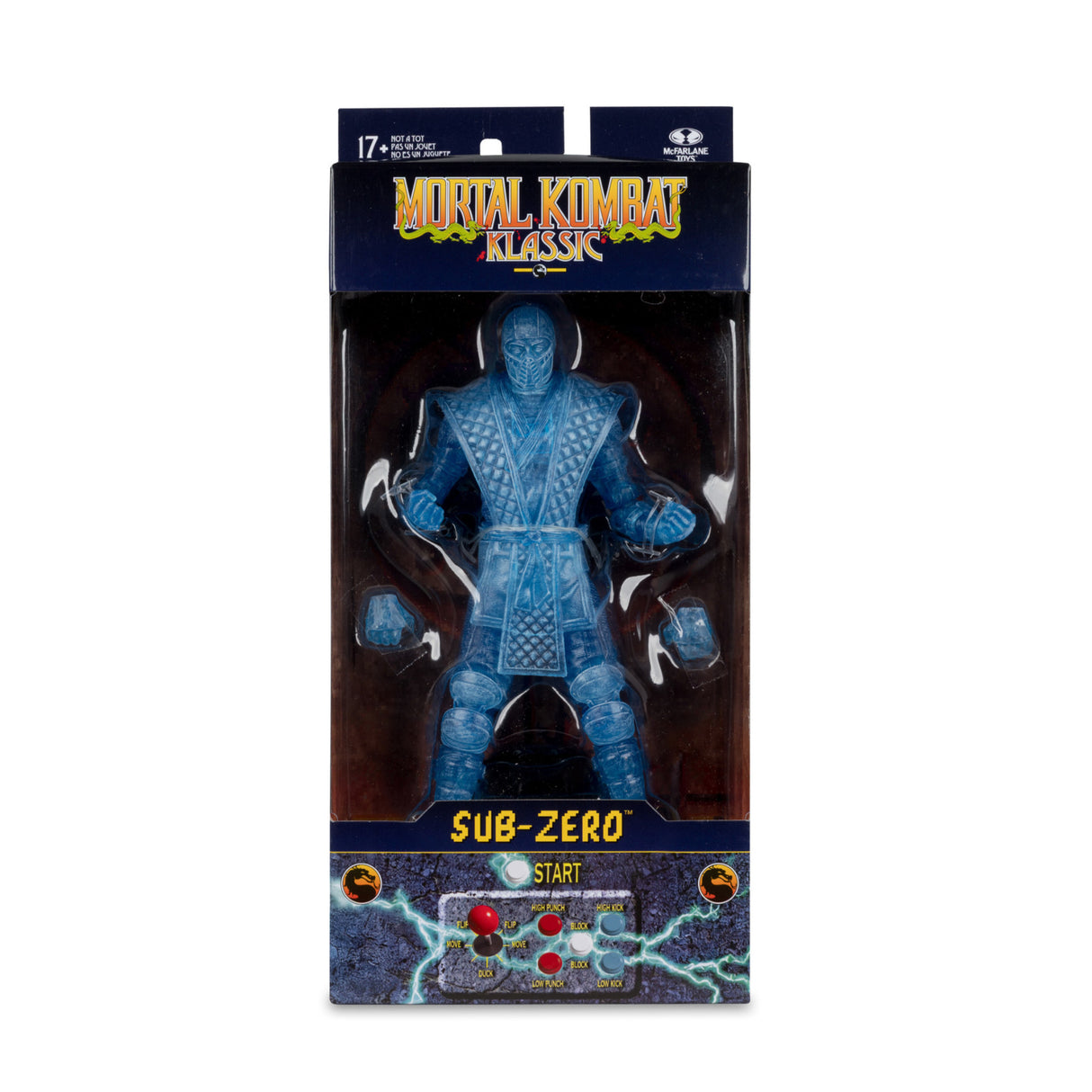 Mortal Kombat Klassic 7-inch Ice Clone Sub-Zero Action Figure with Ultra Articulation