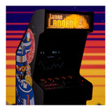 Quarter Arcades Lunar Lander Replica Mini Arcade Machine Bundle with Bar Stool and Radiator